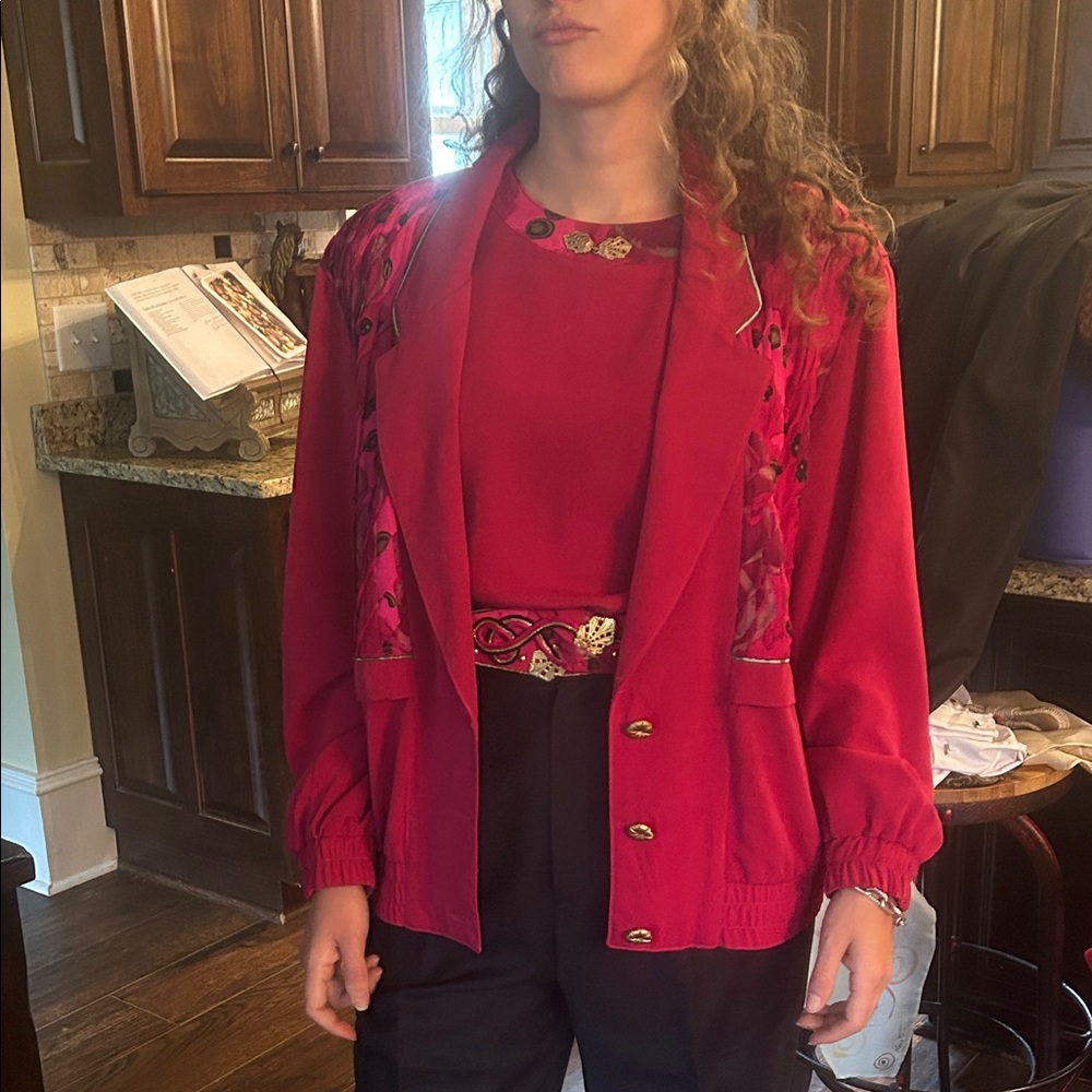 Vintage 1980’s City Girl 3pc Set Fuschia Sz 12